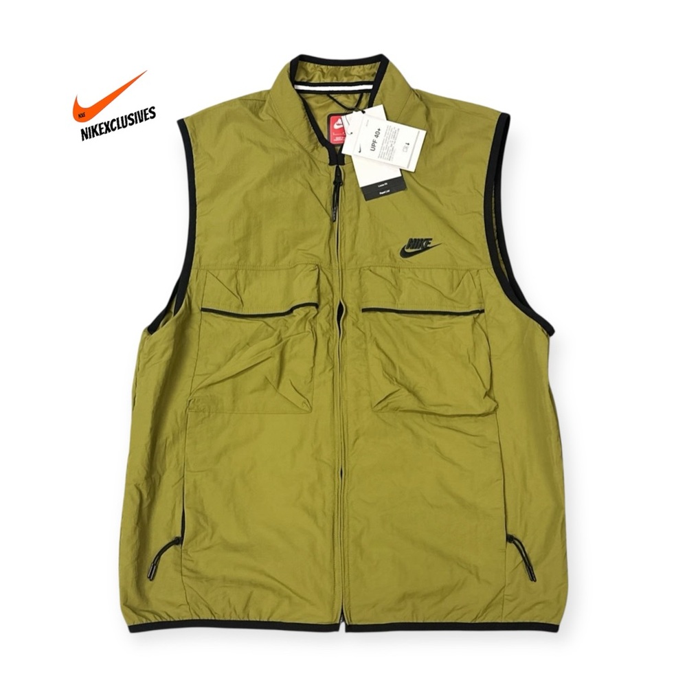 Size XXL 2XL Nike Tech Men’s Woven Full Zip Utility Vest FZ0748-307